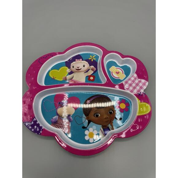 Zak! Designs Shopkins & Doc MsStuffins Plastic Kids Divided Plates Set Of 2 - Picture 2 of 11